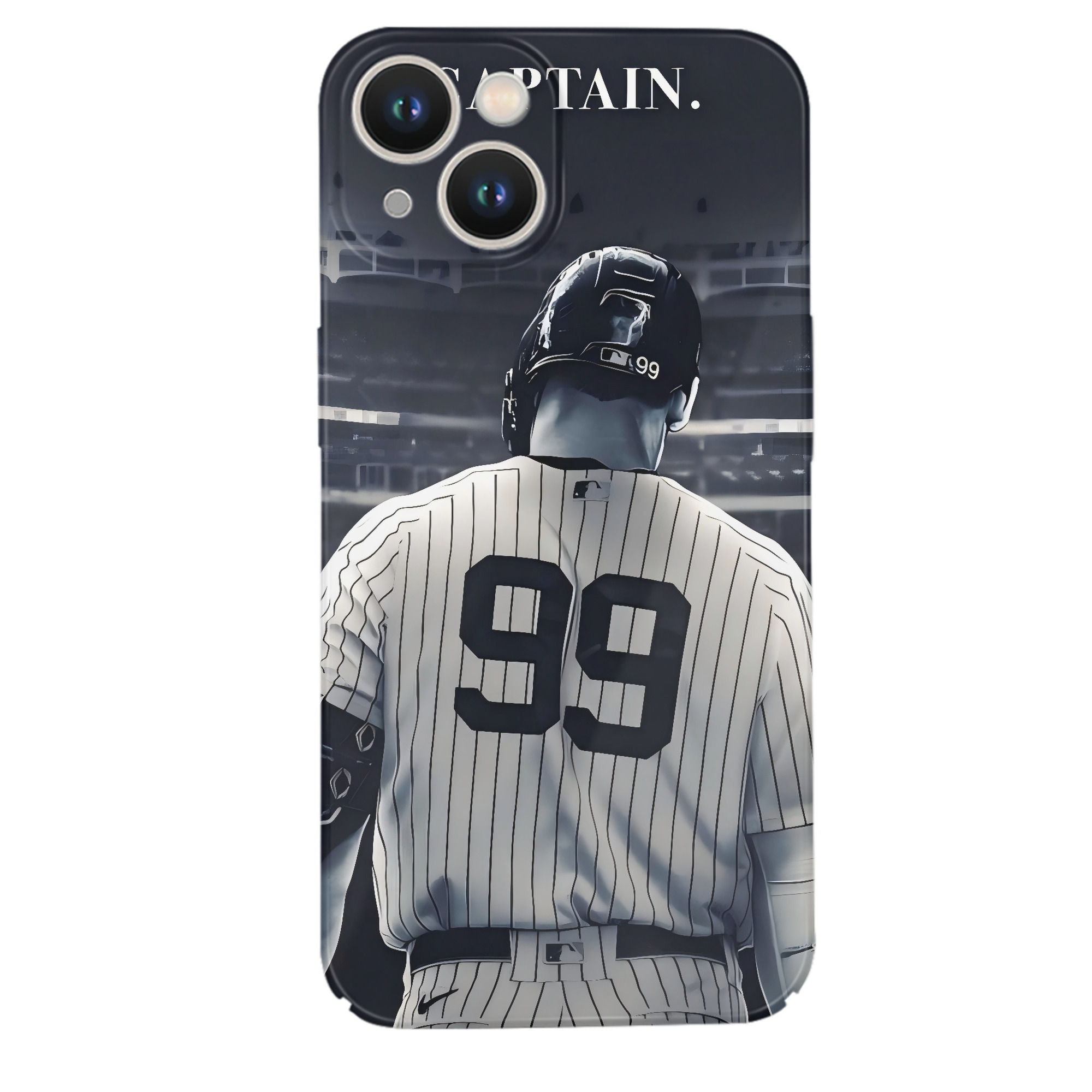 Aaron Judge Yankees Captain IPhone 14 Series Full-Cover Hard Case – Shockproof With Raised Camera Protection – Precise Cutouts, Wireless Charging Compatible – Durable, Anti-Yellowing, Easy To Clean